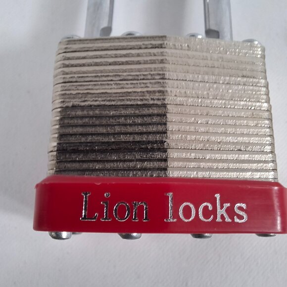 Lion Lock Keyed-Alike Padlock w/ 1.25" Shackle, 2 Keys Hardened Steel Case - Picture 9 of 16